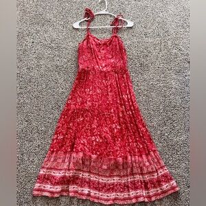 Red Floral Maxi Dress